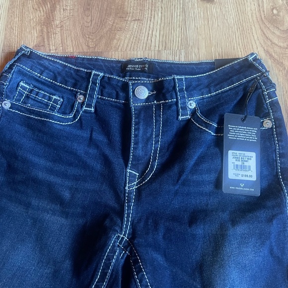 NWT True Religion Jennie Curvy Mid Rise Super Skinny Jeans - Picture 4 of 8